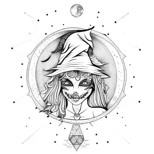 Witch With Moon