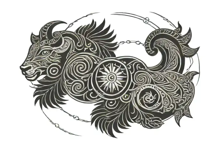 Filipino Themed Armband With Aries Zodiac
