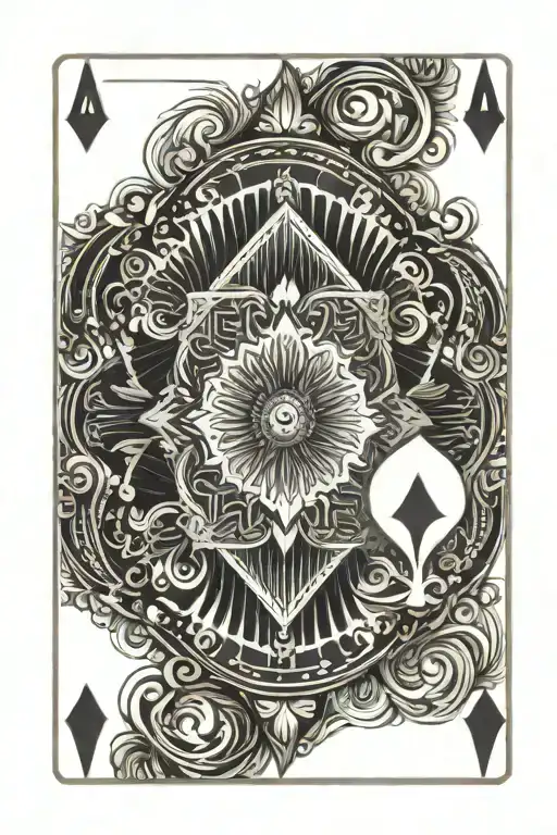 Sun Rising With 3 Playing Cards