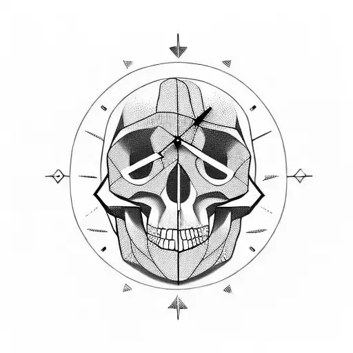 Clock Shattering In To Skull