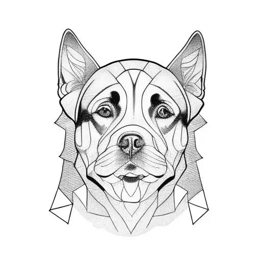 Black Dog Looking To The Left