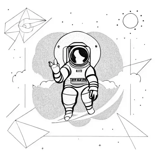 Astronaut Sitting On A Planet