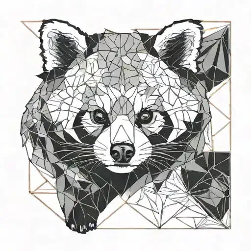 Red Panda Geometric Design Incorporating