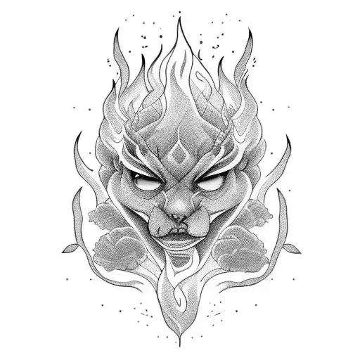 The Fire Is Burning From Under Black Bandages