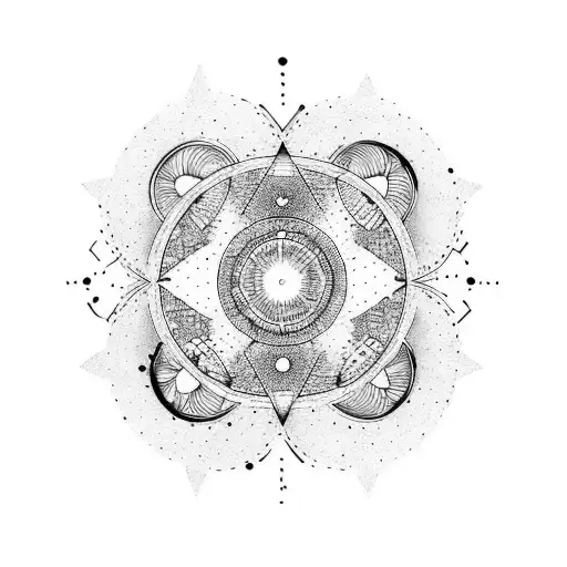 Lond Moon Phases Dots Spiritual