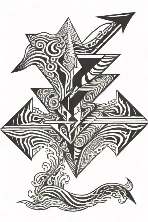 Arrow Shouting Out Of The Ocean Waves