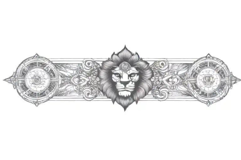 Narasimha And Vedic Symbols Incorporated Into The Design