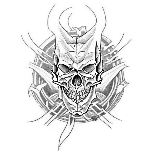 Dragon Sun Skull