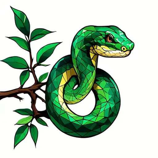 Green Tree Python On Branch