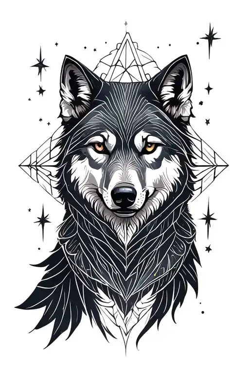 Stars And Wolf Quater Sleeve Ideas Mixed Into One