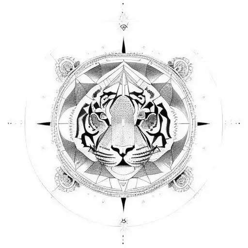 Astrology Fiery Grand Trine With Tiger Face In Middle