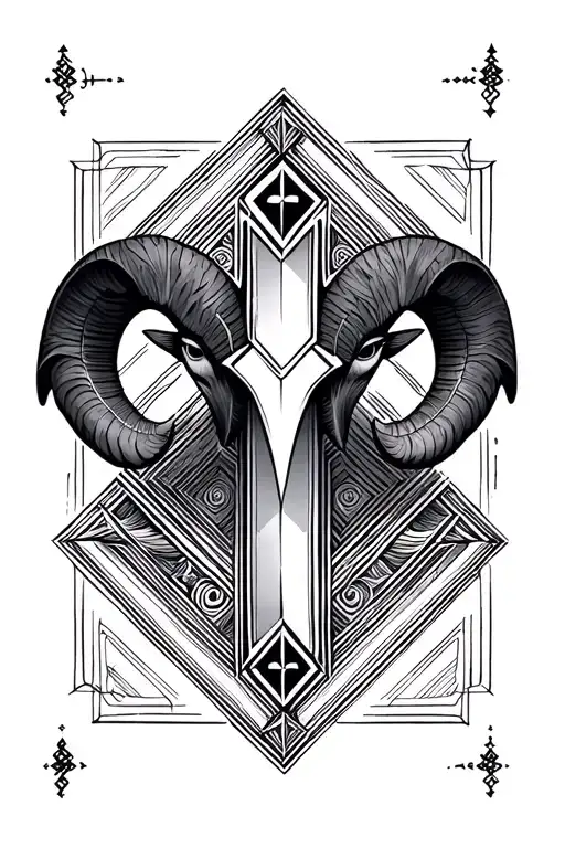 Aries Ram Iron Cross