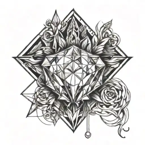 Diamond With Crown Adorned