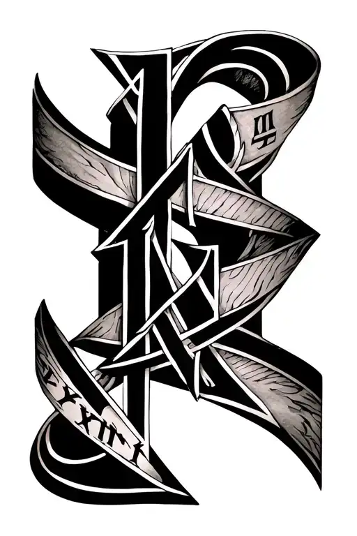 Birthdate Tattoo With Roman Numerals And Some Sort Of A Wrapped Band