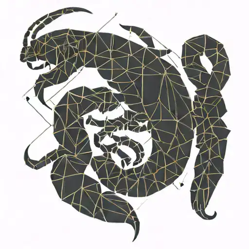 A Minimalist Design Of A Scorpion Made Out Of Coding Symbols