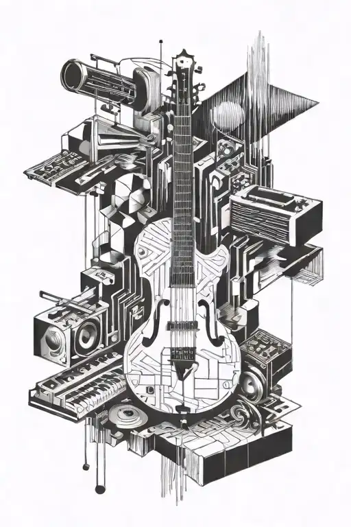 Micro Realism Geometric Music Themed