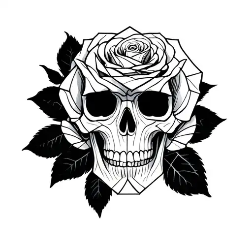 Skull End Rose
