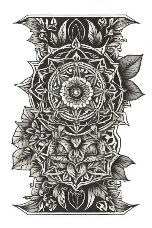 Mandala Design Inspired Tattoo Featuring Nature