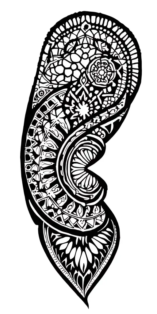 Mandala And Sacred Geometry For The Upper Arm