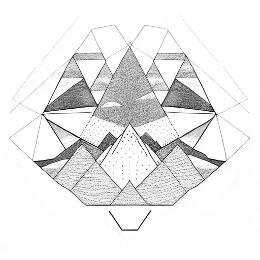 Mountain Range Geometric Lines And Shapes