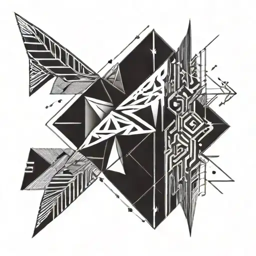 Poligonal And Arrow Design