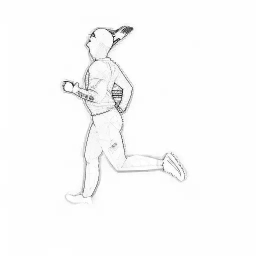 A Person Running In The Dark