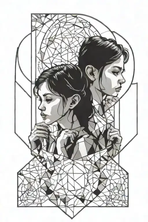 Little Girl Holding Mirror