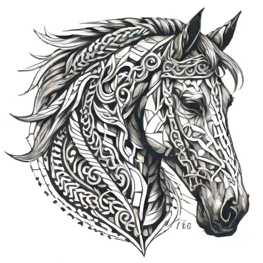 Horse With Braids