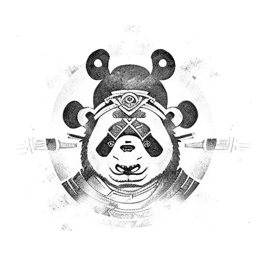 Samurai Panda Dark Legendary Battle Tested 4K