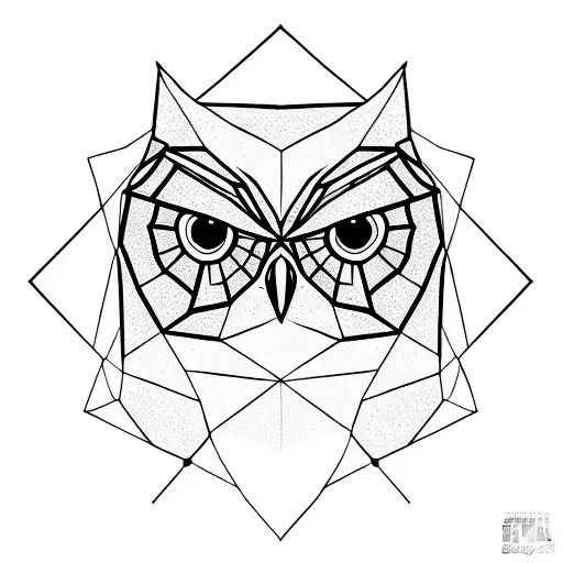 Geometrical Head Of Owl