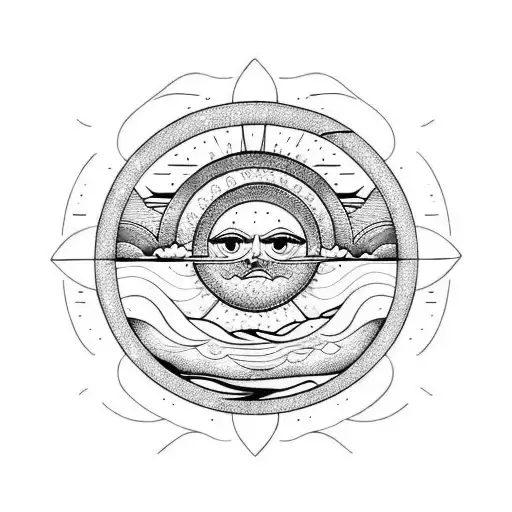 Sun And Moon And Sea