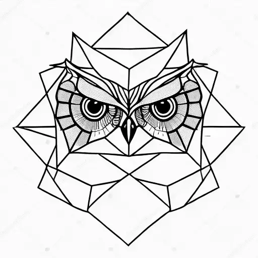 Geometrical Head Of Owl
