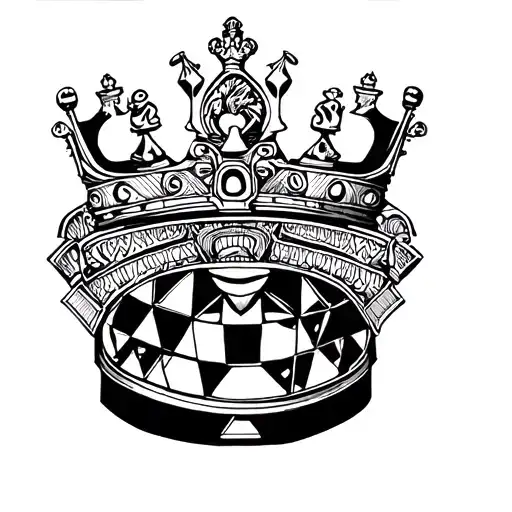 Chess Pieces Queen And King Crown