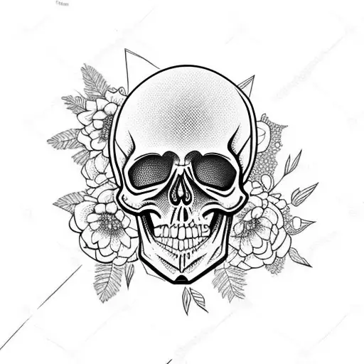 Skull With Flowers Crave
