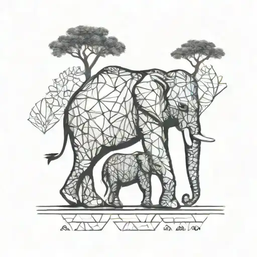 Elephant With The Tree