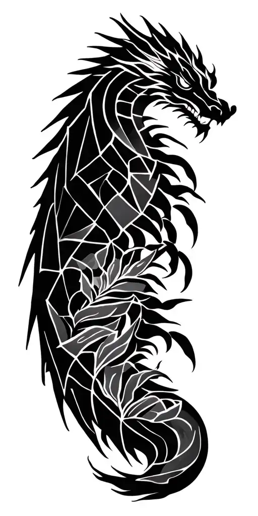 Cross And Dragon Pyramid Jungle Leaves