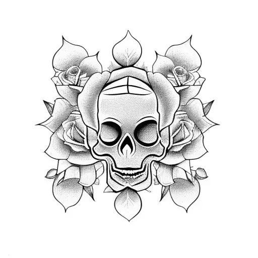 Lady Skull Roses