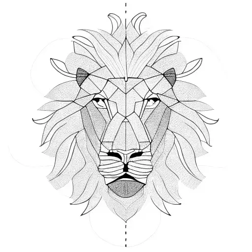 Wireframe Lion Head