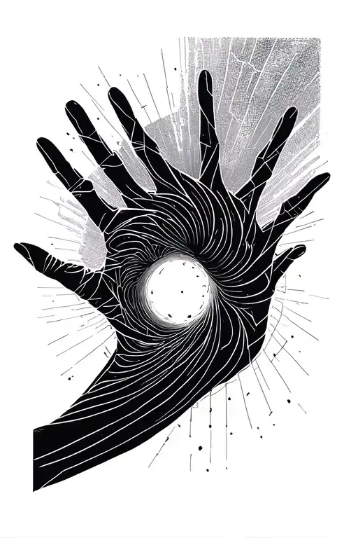 Hands That Create A Black Hole 12 Cm