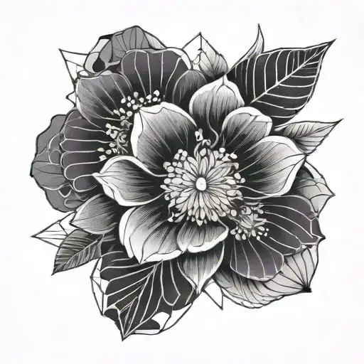 Flower Forearm Band Tattoo In Fine Line