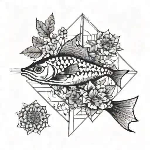 An Anchovy Fish And A Burdock Flower