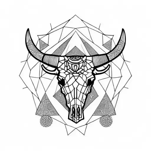 Bull Skull Mandala Third Eye