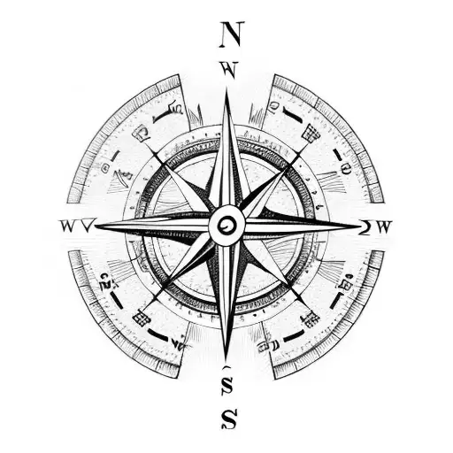 Compass With Latin Numerals