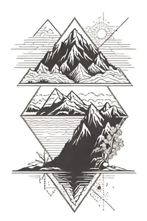 Mountain Above A Lake
