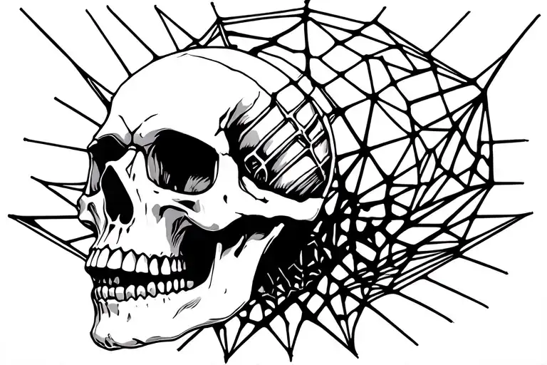 Skull With Webs