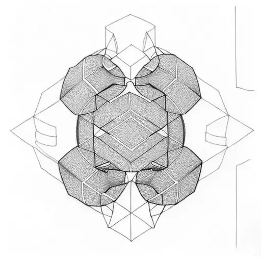 Geometric Armband Hexagons Black Linework Minimalistic