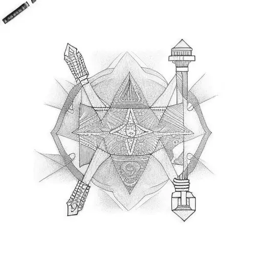 Forearm Tattoo Built Off A Horizontal Line Around The Wrist