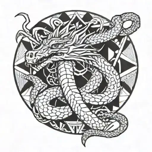 A Dragon And Snake