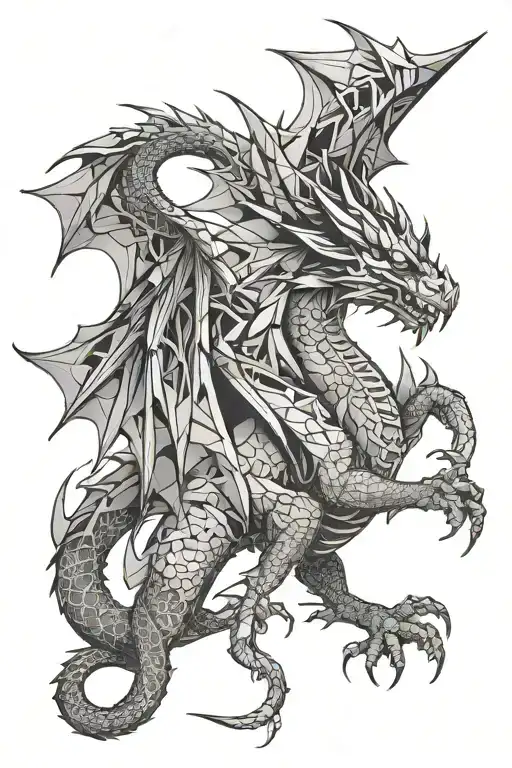 Dragon With 4 Legs And Wings