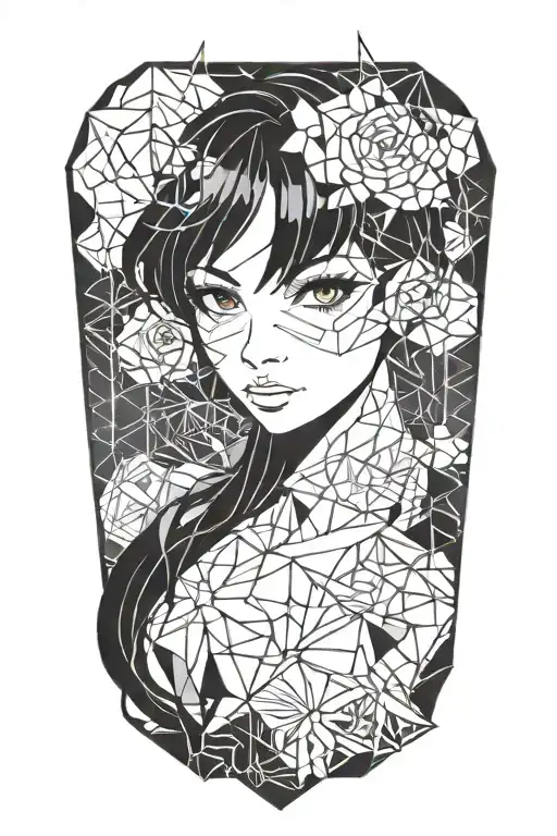 Background And Anime Girl